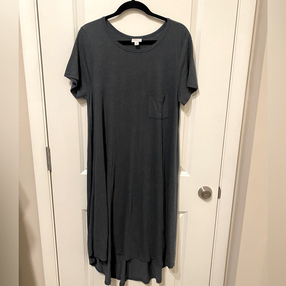 LulaRoe Blue Heather high low Carly dress